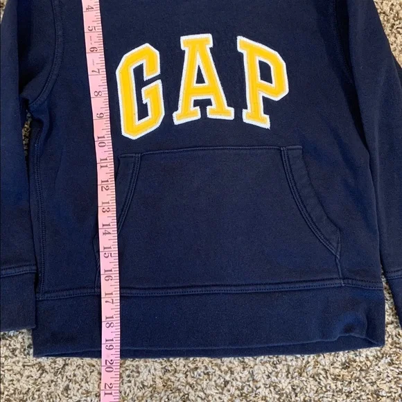 GAP Dark Blue Hoodie with Yellow Lettering 6-7 - Picture 3 of 4